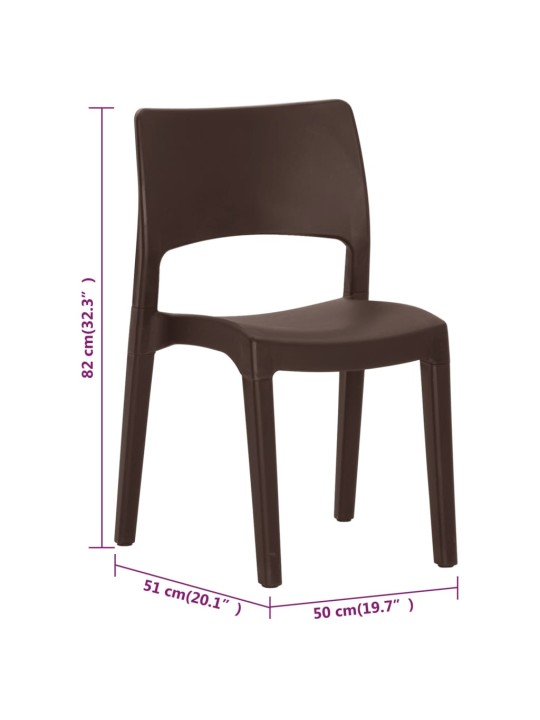 Zahradní židle 2 ks mocca polypropylen