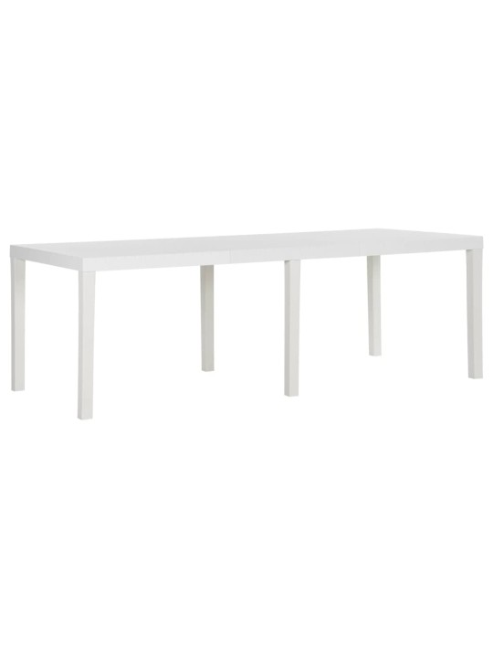 Zahradní stůl 220 x 90 x 72 cm PP bílý