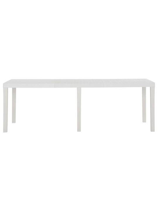 Zahradní stůl 220 x 90 x 72 cm PP bílý