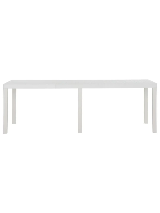 Zahradní stůl 220 x 90 x 72 cm PP bílý
