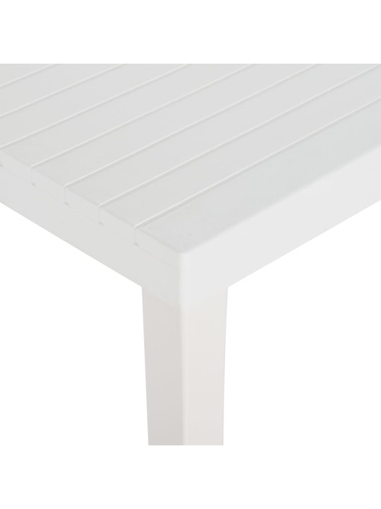 Zahradní stůl 220 x 90 x 72 cm PP bílý