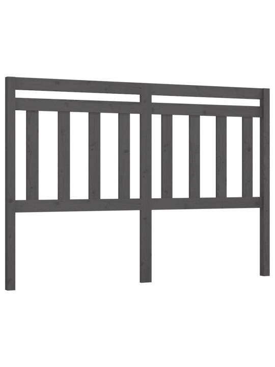 Čelo postele šedé 156 x 4 x 100 cm masivní borovice