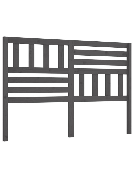 Čelo postele šedé 156 x 4 x 100 cm masivní borovice