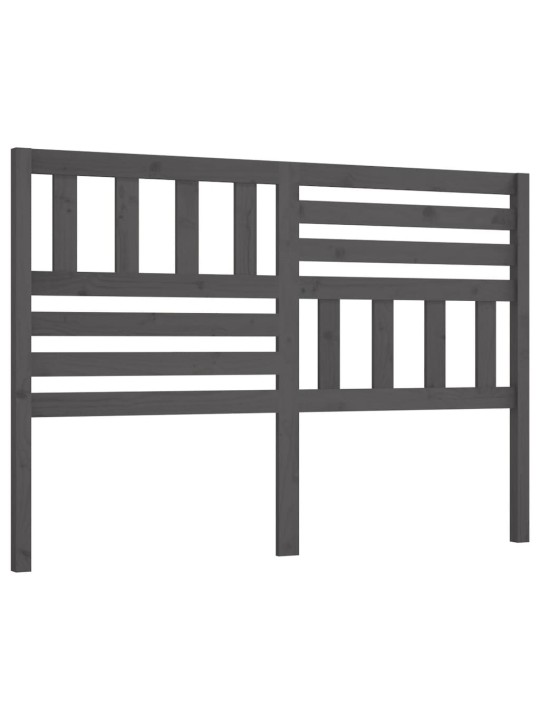 Čelo postele šedé 166 x 4 x 100 cm masivní borovice