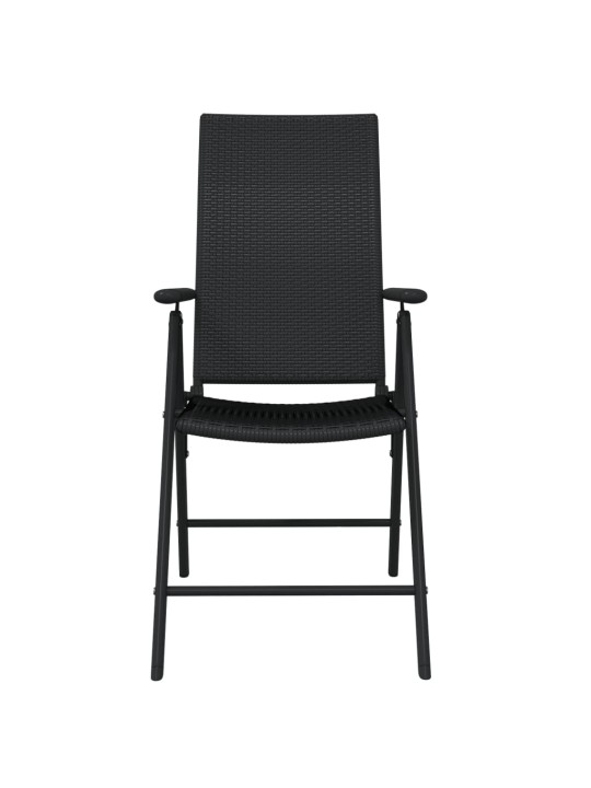 5dílný zahradní jídelní set černý