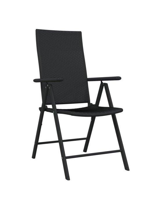 7dílný zahradní jídelní set černý