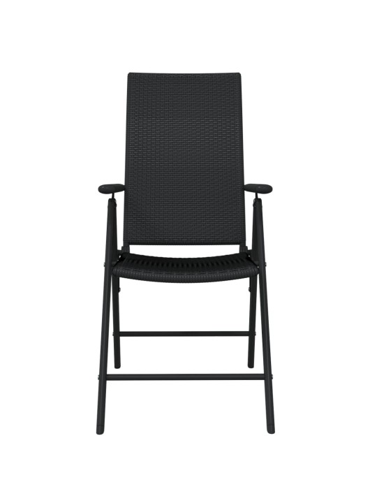 7dílný zahradní jídelní set černý