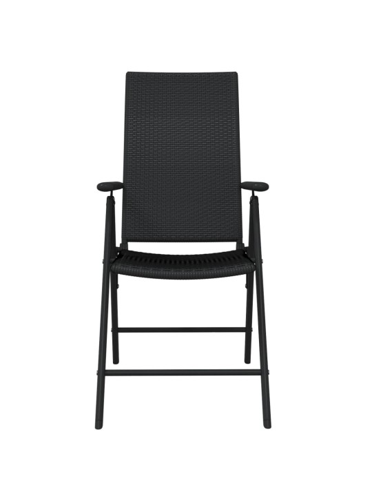 9dílný zahradní jídelní set černý
