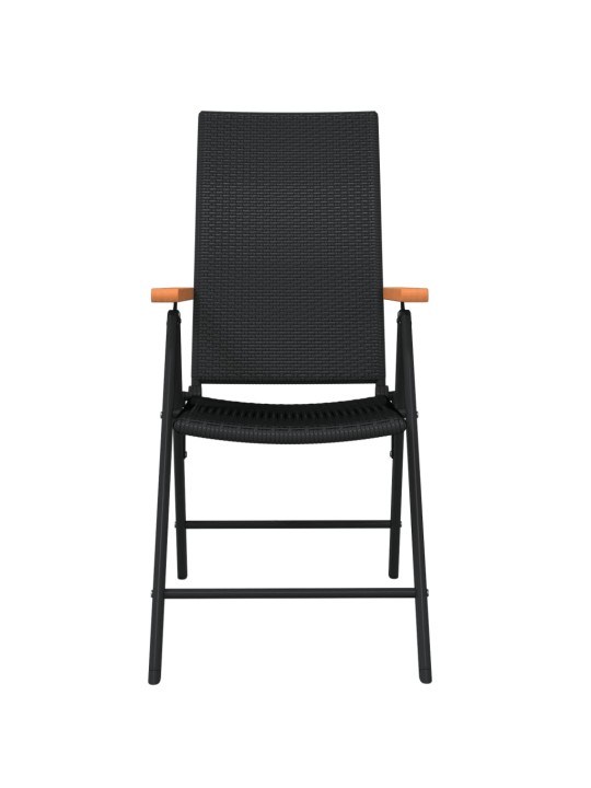 5dílný zahradní jídelní set černý