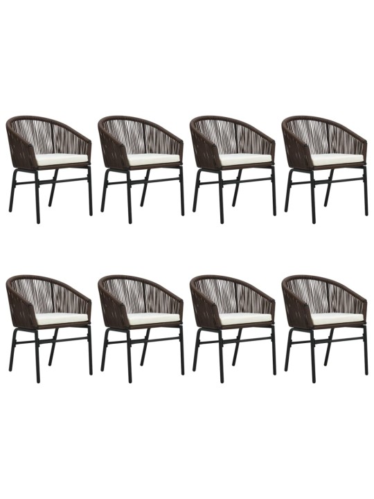 9dílný zahradní jídelní set hnědý