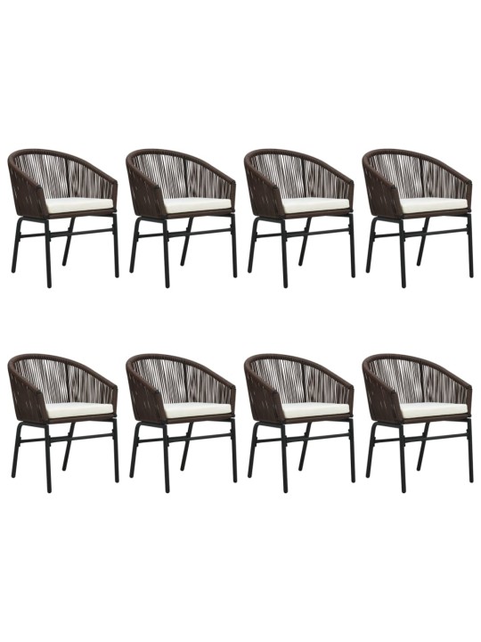 9dílný zahradní jídelní set hnědý