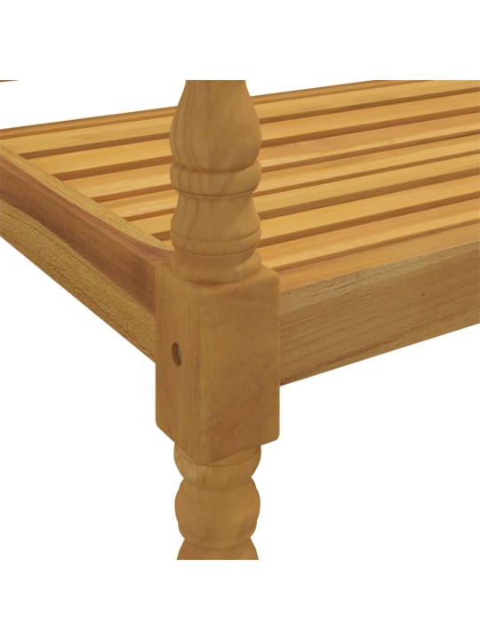 Lavice Batavia s antracitovou poduškou 150 cm masivní teak