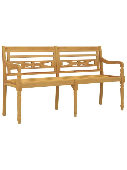 Lavice Batavia s antracitovou poduškou 150 cm masivní teak