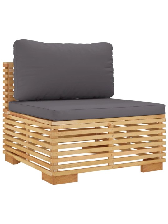9dílná zahradní sedací souprava s poduškami masivní teak