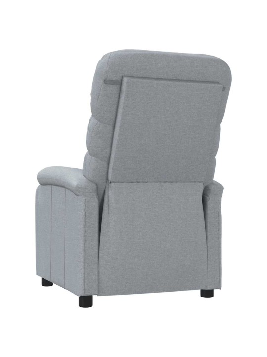 Polohovací křeslo světle šedé textil