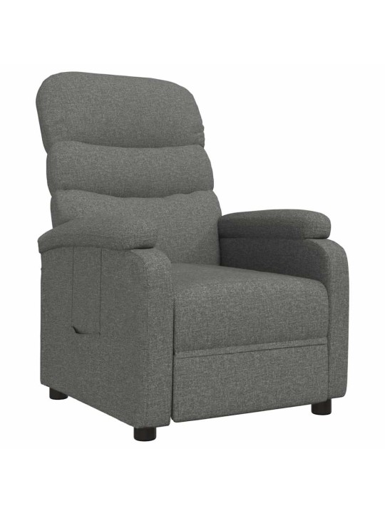 Polohovací křeslo tmavě šedé textil