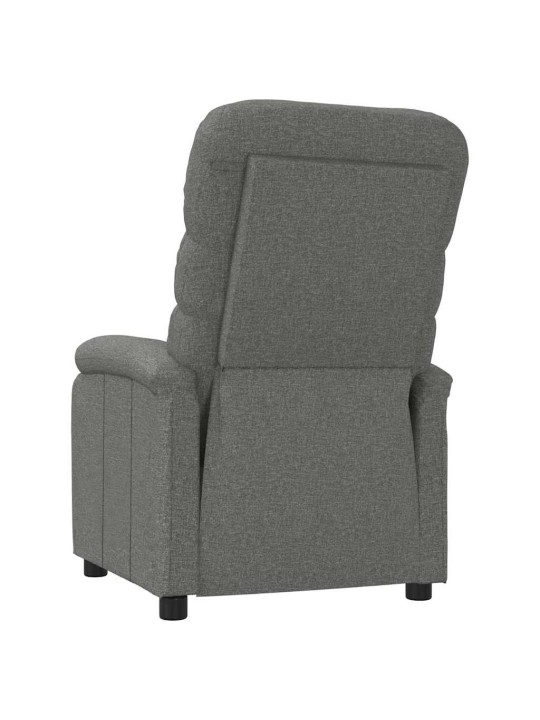 Polohovací křeslo tmavě šedé textil