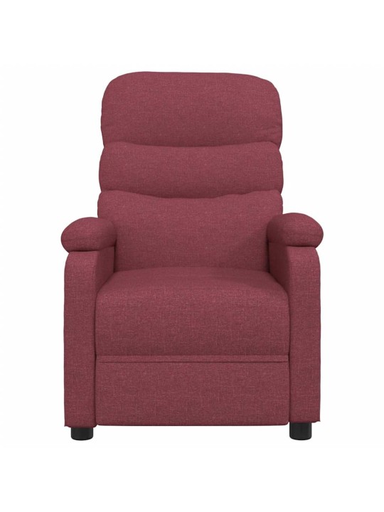 Polohovací křeslo vínové textil