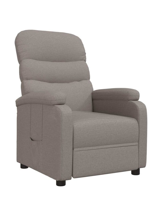 Polohovací křeslo taupe textil