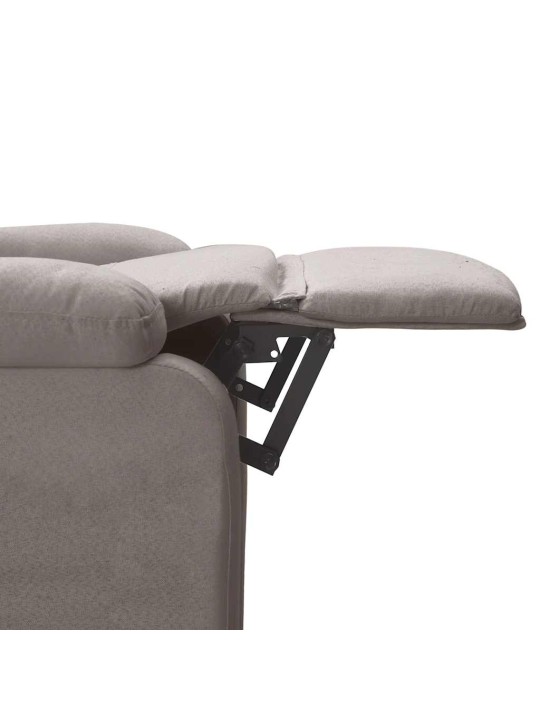 Polohovací křeslo taupe textil