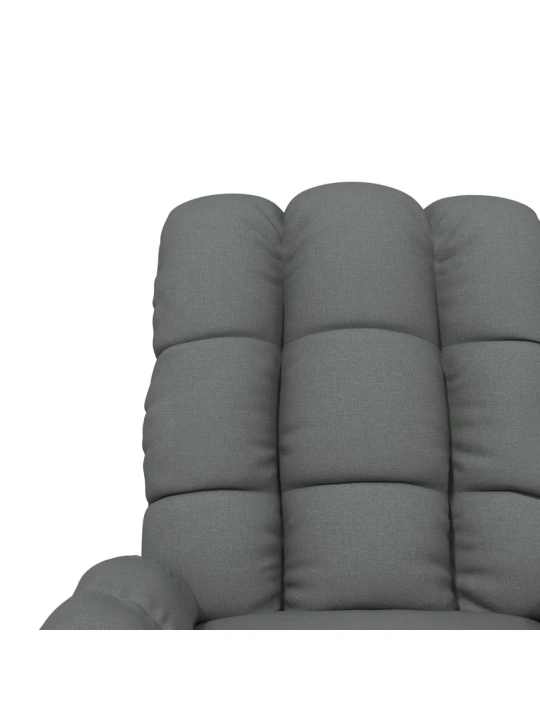 Masážní křeslo tmavě šedé textil
