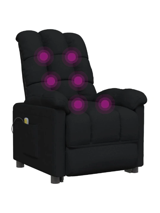 Masážní křeslo černé textil
