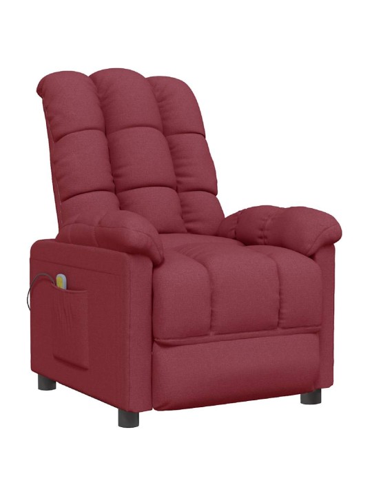 Masážní křeslo vínové textil