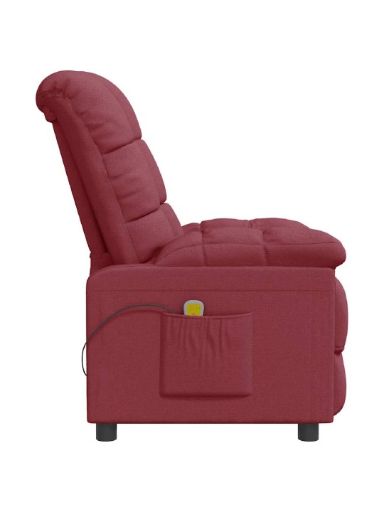 Masážní křeslo vínové textil