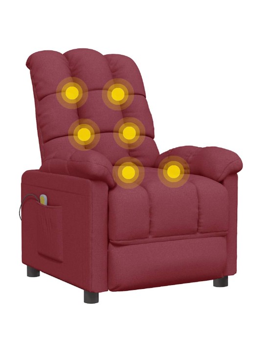 Masážní křeslo vínové textil