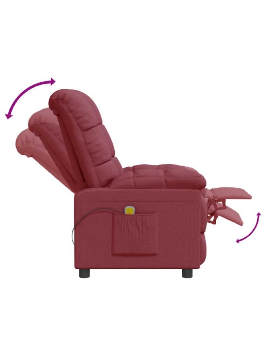 Masážní křeslo vínové textil