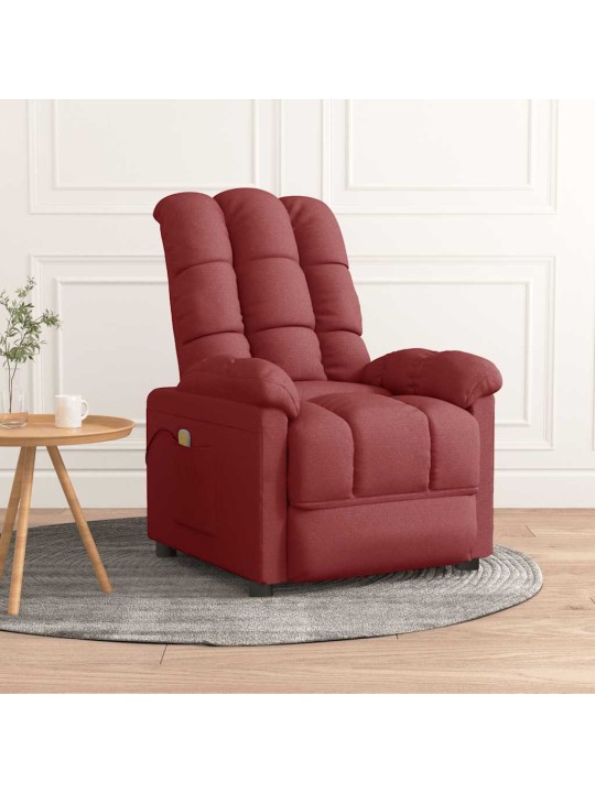 Masážní křeslo vínové textil
