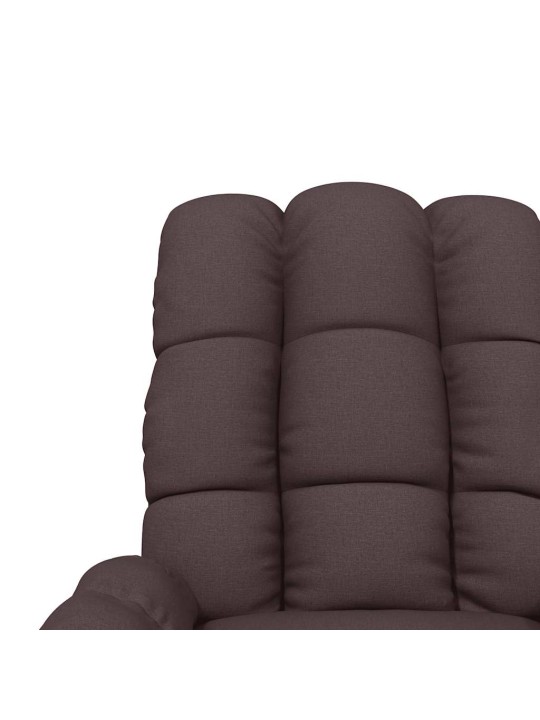 Masážní křeslo tmavě hnědé textil