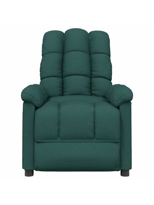 Masážní křeslo tmavě zelené textil