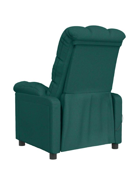 Masážní křeslo tmavě zelené textil