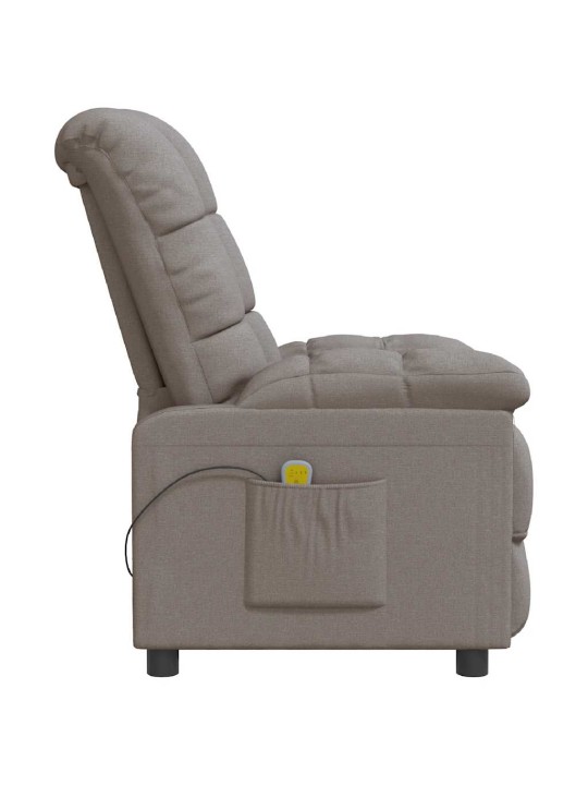 Masážní křeslo taupe textil