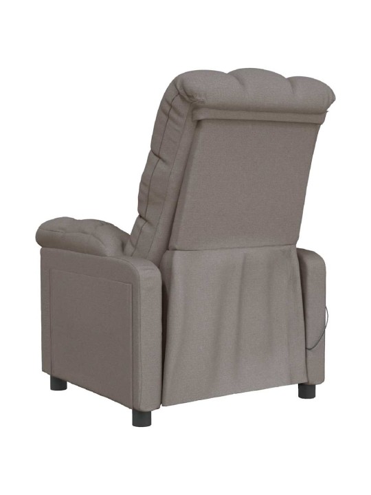 Masážní křeslo taupe textil