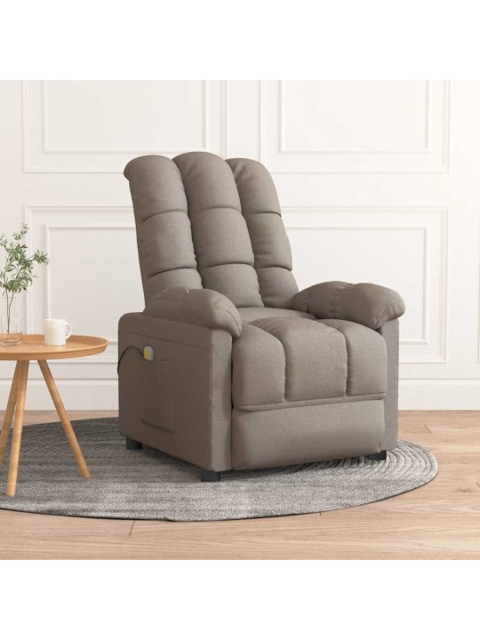 Masážní křeslo taupe textil
