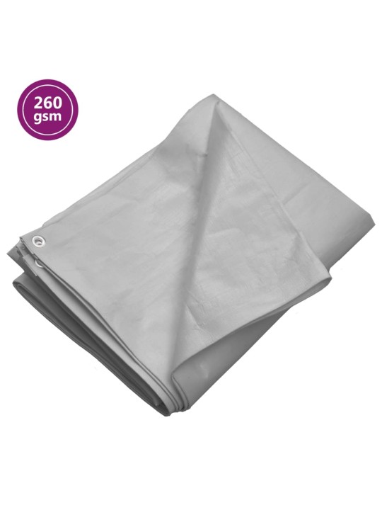 Plachta 260 g/m² 4 x 5 m šedá HDPE