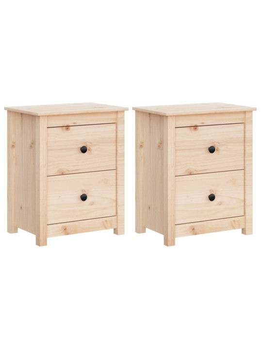 Noční stolky 2 ks 50 x 35 x 61,5 cm masivní borové dřevo