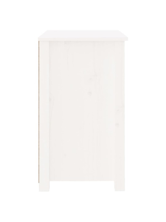 Noční stolky 2 ks bílé 50 x 35 x 61,5 cm masivní borové dřevo