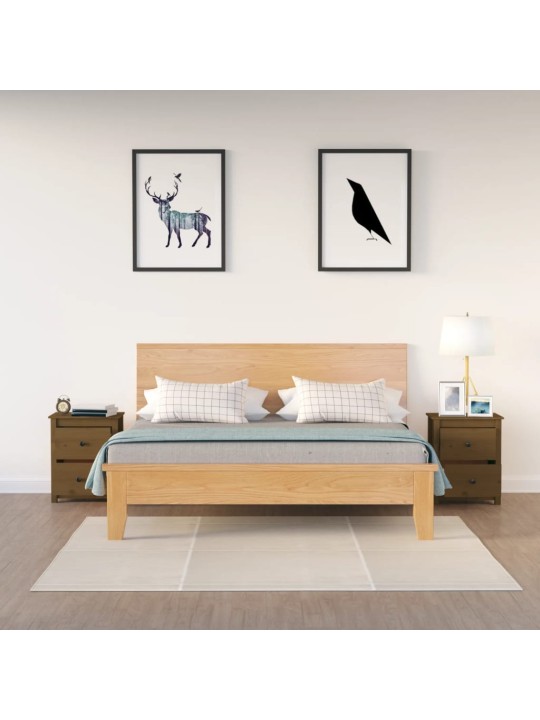 Noční stolky 2 ks medově hnědé 50x35x61,5 cm masivní borovice