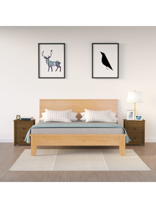 Noční stolky 2 ks medově hnědé 50x35x61,5 cm masivní borovice