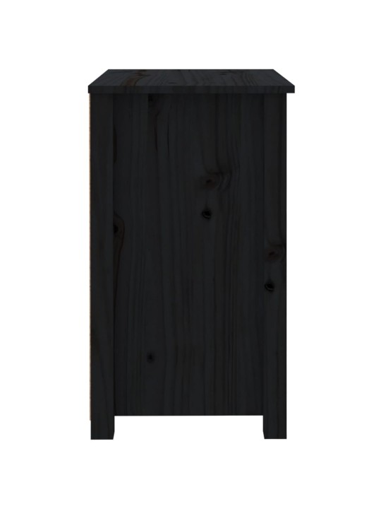 Noční stolky 2 ks černé 50 x 35 x 61,5 cm masivní borové dřevo