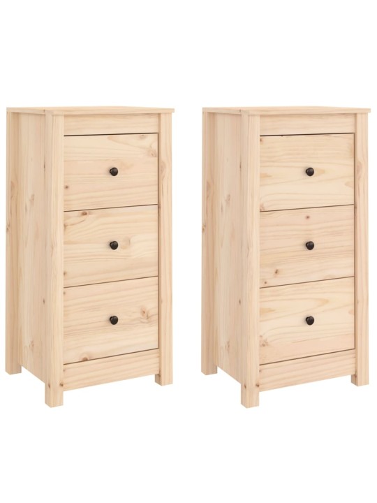 Příborníky 2 ks 40 x 35 x 80 cm masivní borové dřevo