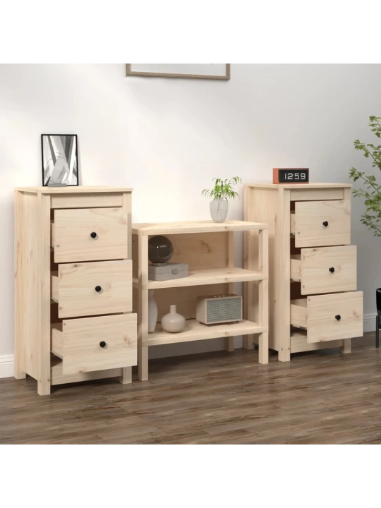 Příborníky 2 ks 40 x 35 x 80 cm masivní borové dřevo
