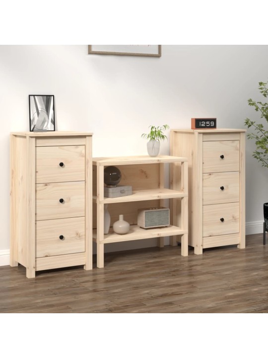 Příborníky 2 ks 40 x 35 x 80 cm masivní borové dřevo