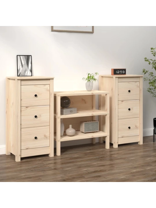 Příborníky 2 ks 40 x 35 x 80 cm masivní borové dřevo