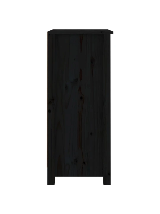 Příborníky 2 ks černé 40 x 35 x 80 cm masivní borové dřevo