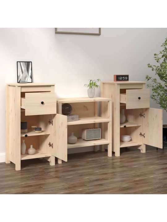Příborníky 2 ks 40 x 35 x 80 cm masivní borové dřevo
