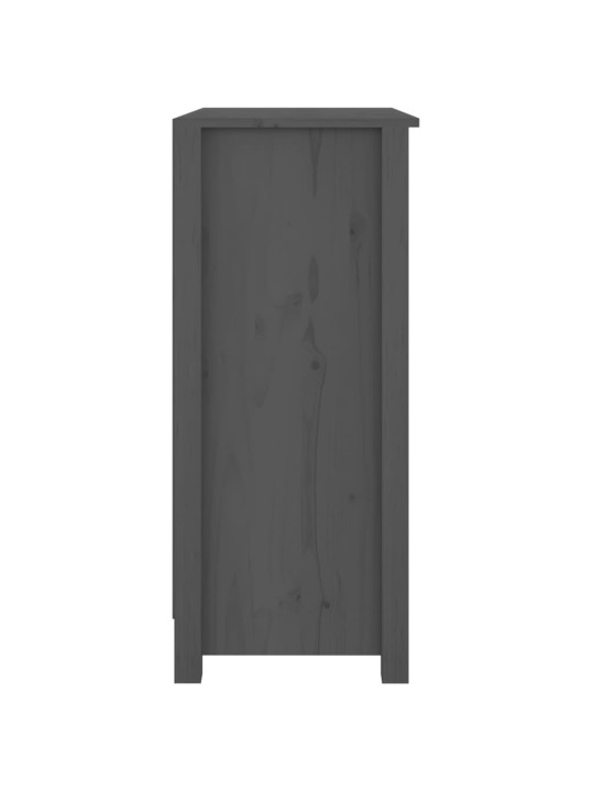Příborník šedý 70 x 35 x 80 cm masivní borové dřevo